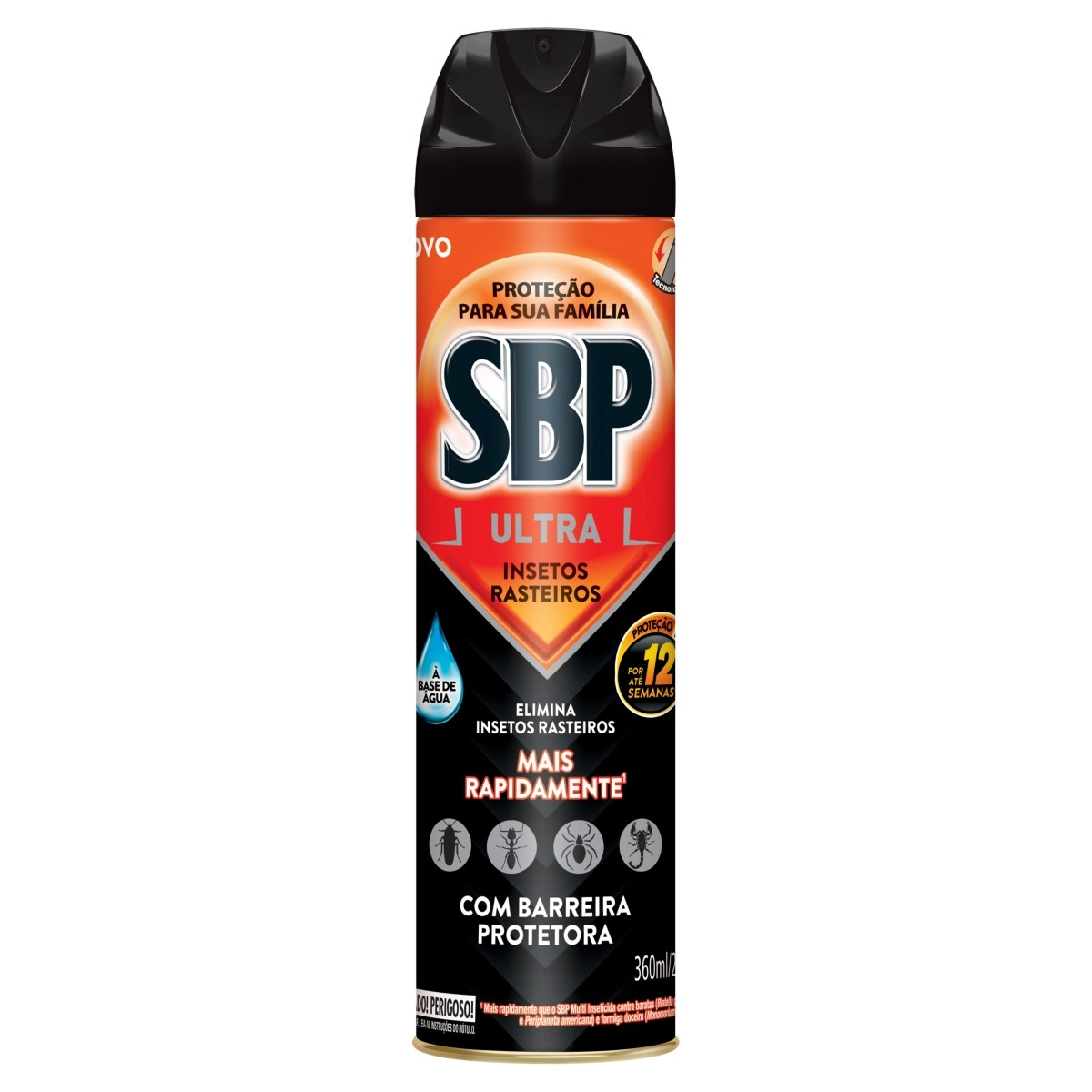 Inseticida Aerossol Base água Sbp Ultra Frasco 360ml Spray
