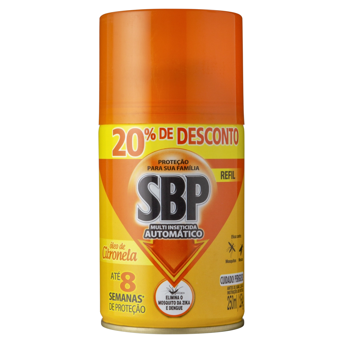 Multi Inseticida Automático óleo De Citronela Sbp Frasco 250ml Spray Refil Grátis 20 De Desconto