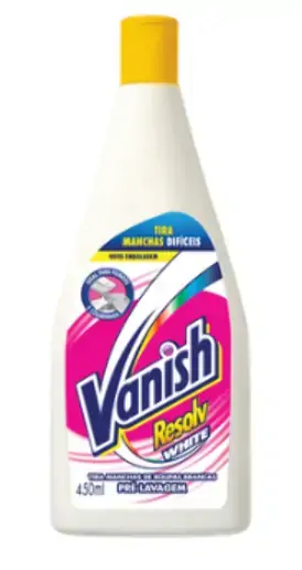 Tira Manchas Líquido Roupas Brancas Pré Lavagem Vanish Resolv Squeeze 450ml