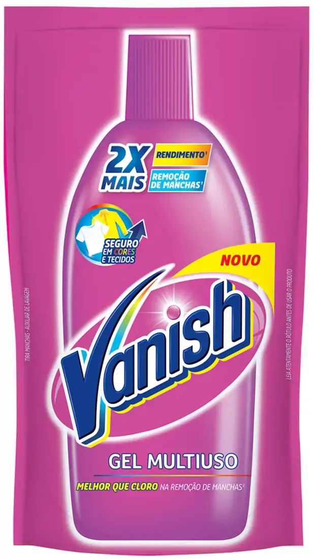 Tira Manchas Gel Multiuso Vanish Sachê 500ml Refil Econômico