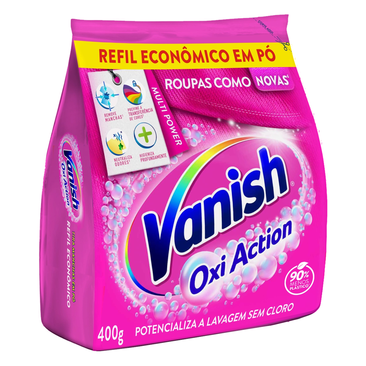 Tira Manchas Pó Vanish Oxi Action Pacote 400g Refil Econômico