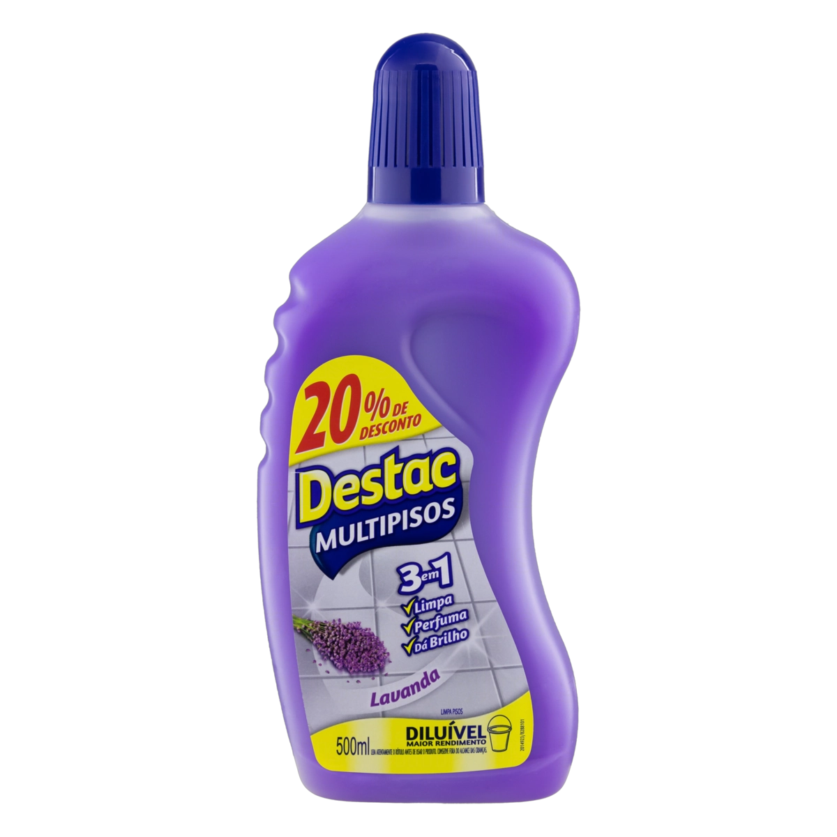 Limpador Multipisos Diluível Lavanda Destac Frasco 500ml Preço Especial