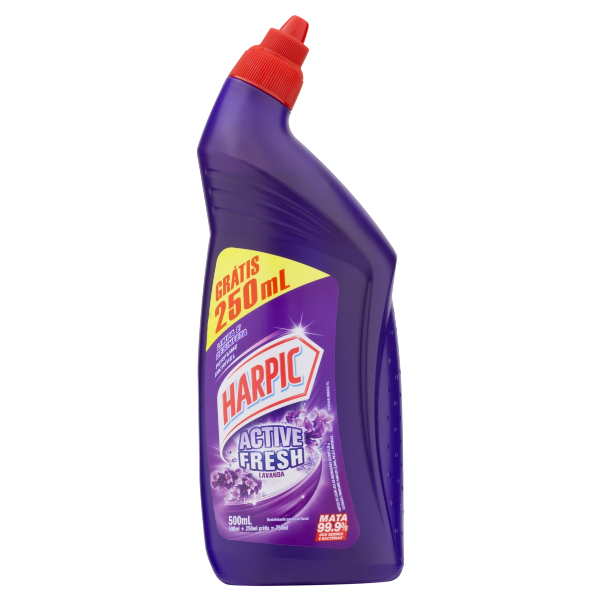 Desinfetante Uso Geral Lavanda Harpic Active Fresh Frasco 750ml Grátis 250ml