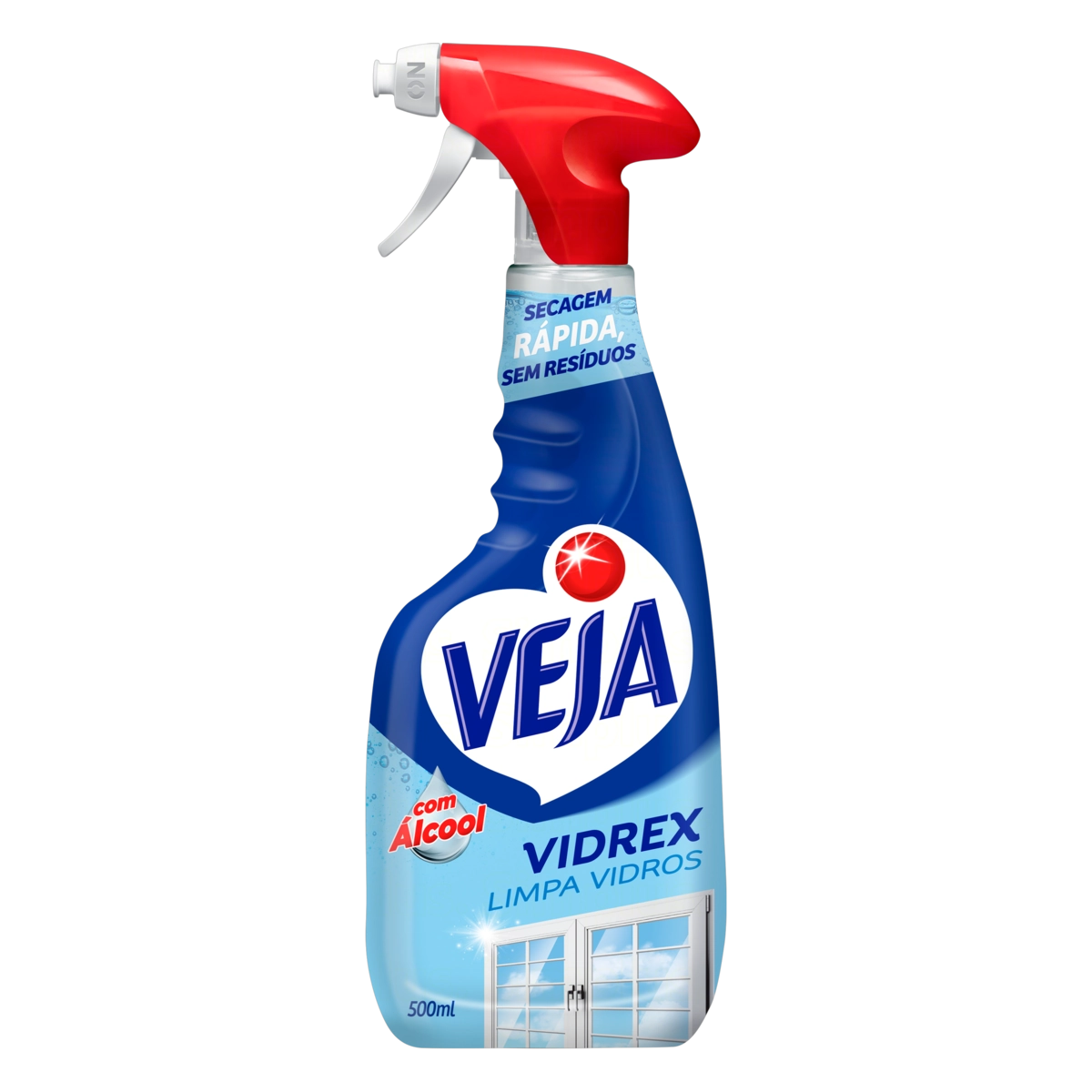 Limpa Vidro Líquido Veja Vidrex Frasco 500ml Borrifador