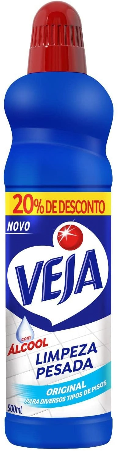 Limpador Limpeza Pesada Com álcool Original Veja Frasco 500ml Grátis 20 De Desconto
