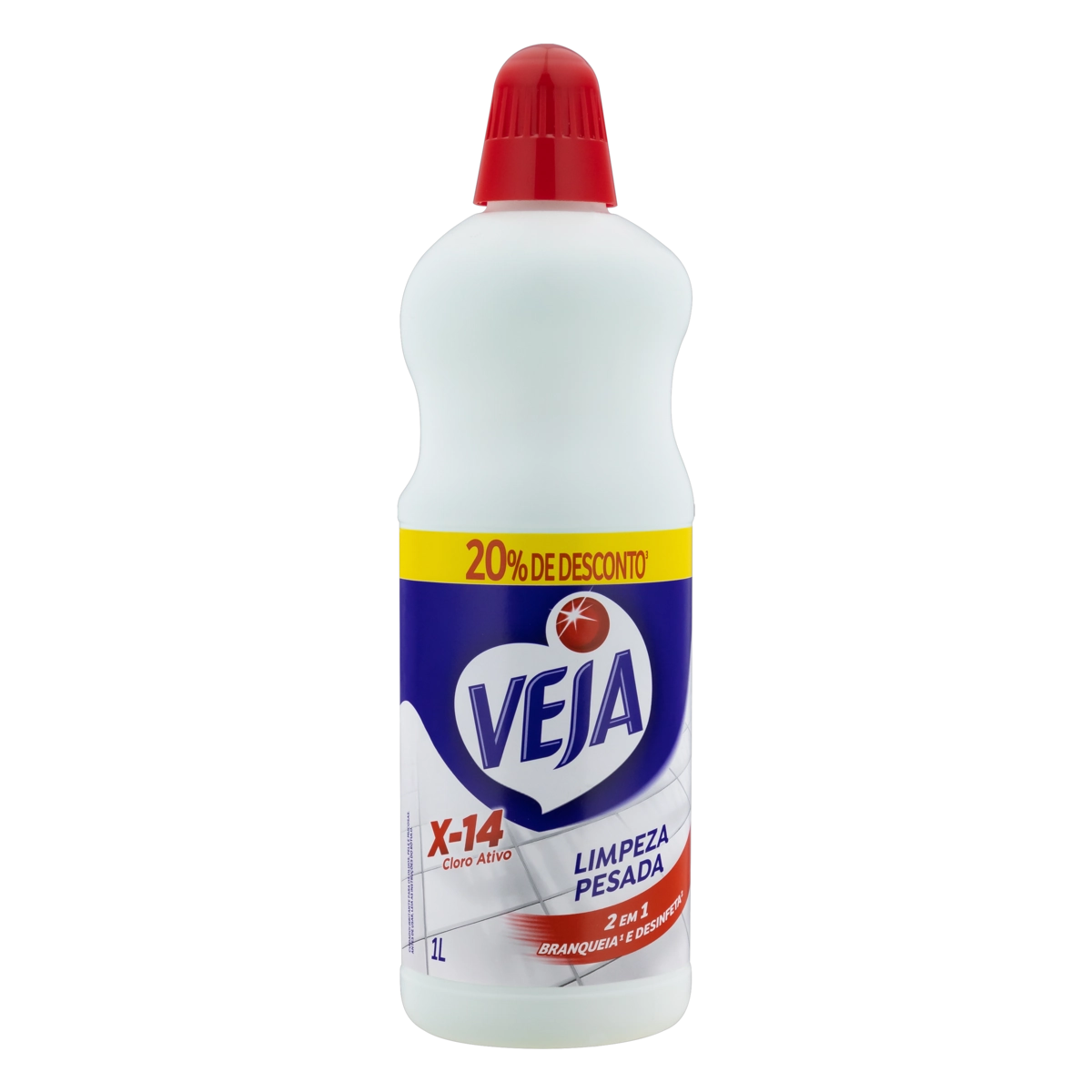 Limpador Limpeza Pesada Veja X 14 Frasco 1l Grátis 20 De Desconto