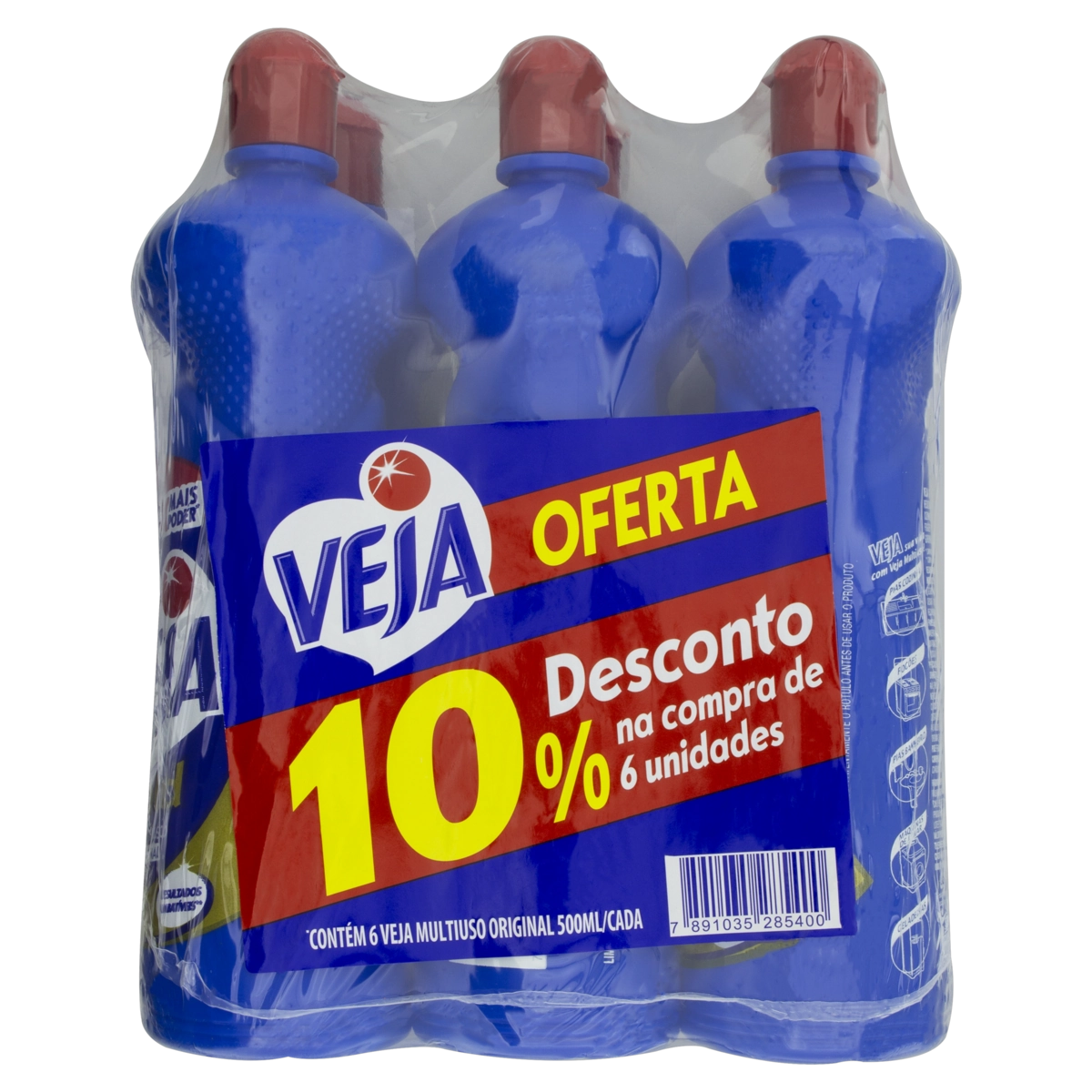 Pack Limpador Multiuso Original Veja Gold Squeeze 500ml Cada 6 Unidades Grátis 10 De Desconto