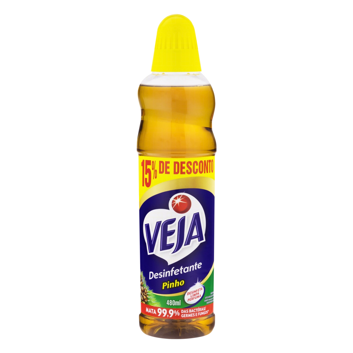 Desinfetante Uso Geral Pinho Veja Frasco 480ml Grátis 15 De Desconto
