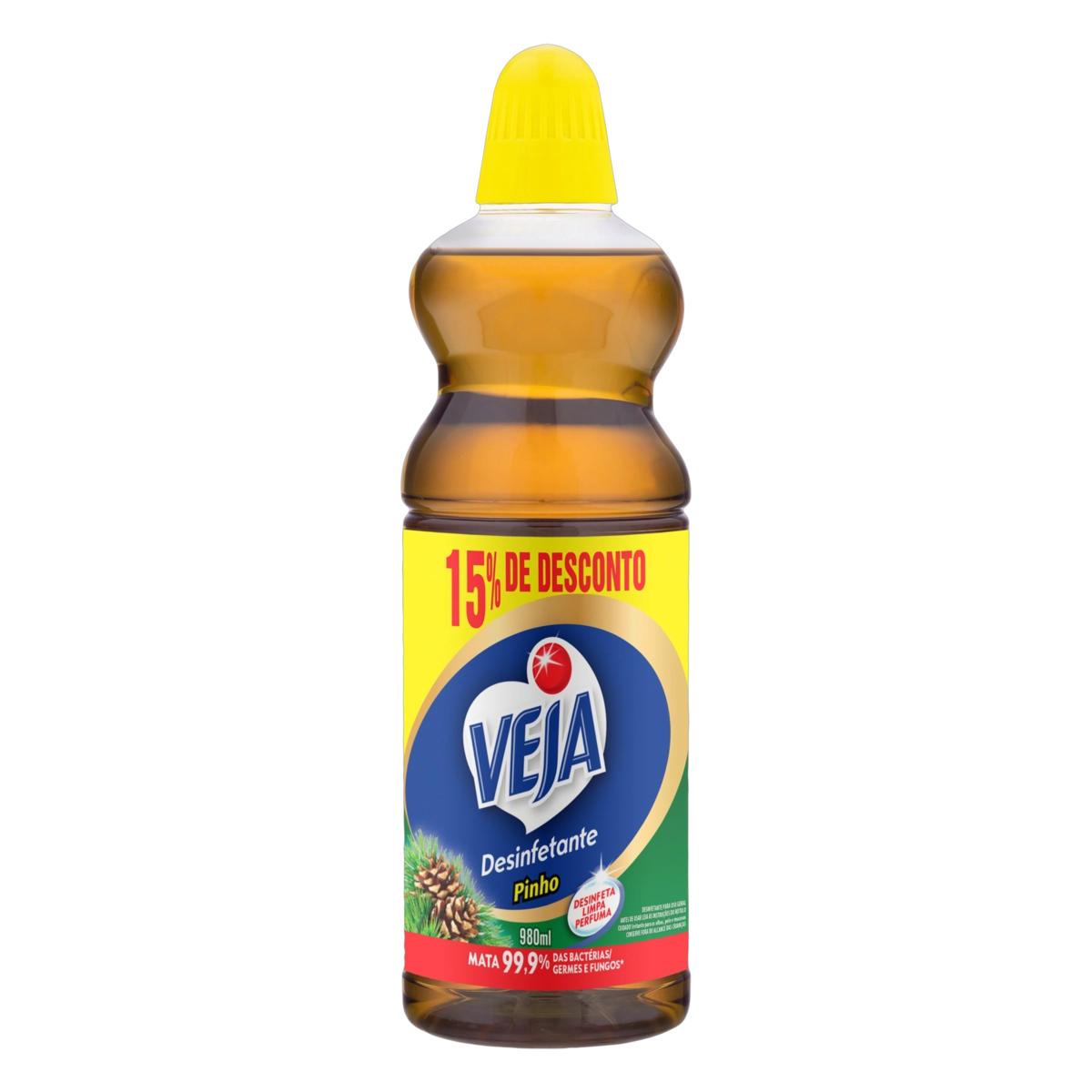 Desinfetante Multiuso Pinho Veja Frasco 980ml Grátis 15 De Desconto