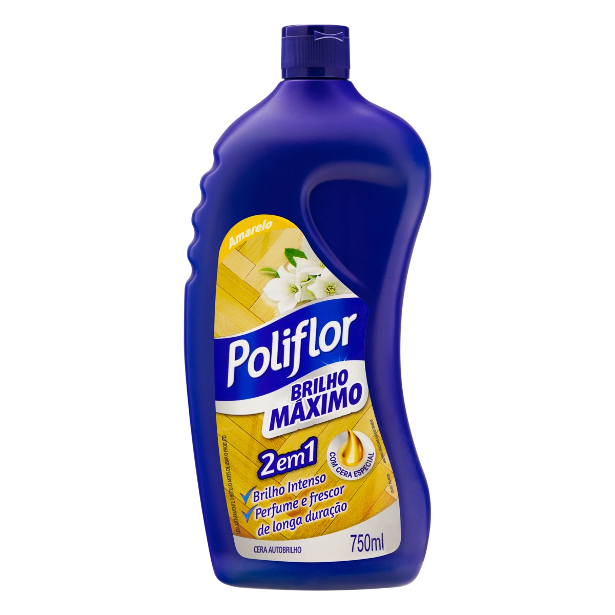 Cera Líquida Autobrilho Amarela Poliflor Brilho Máximo Squeeze 750ml