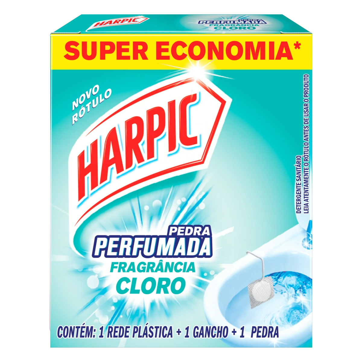 Detergente Sanitário Pedra Cloro Harpic