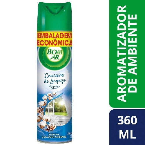 Neutralizador De Odores Flor De Algodão Bom Ar Frasco 360ml Spray Embalagem Econômica