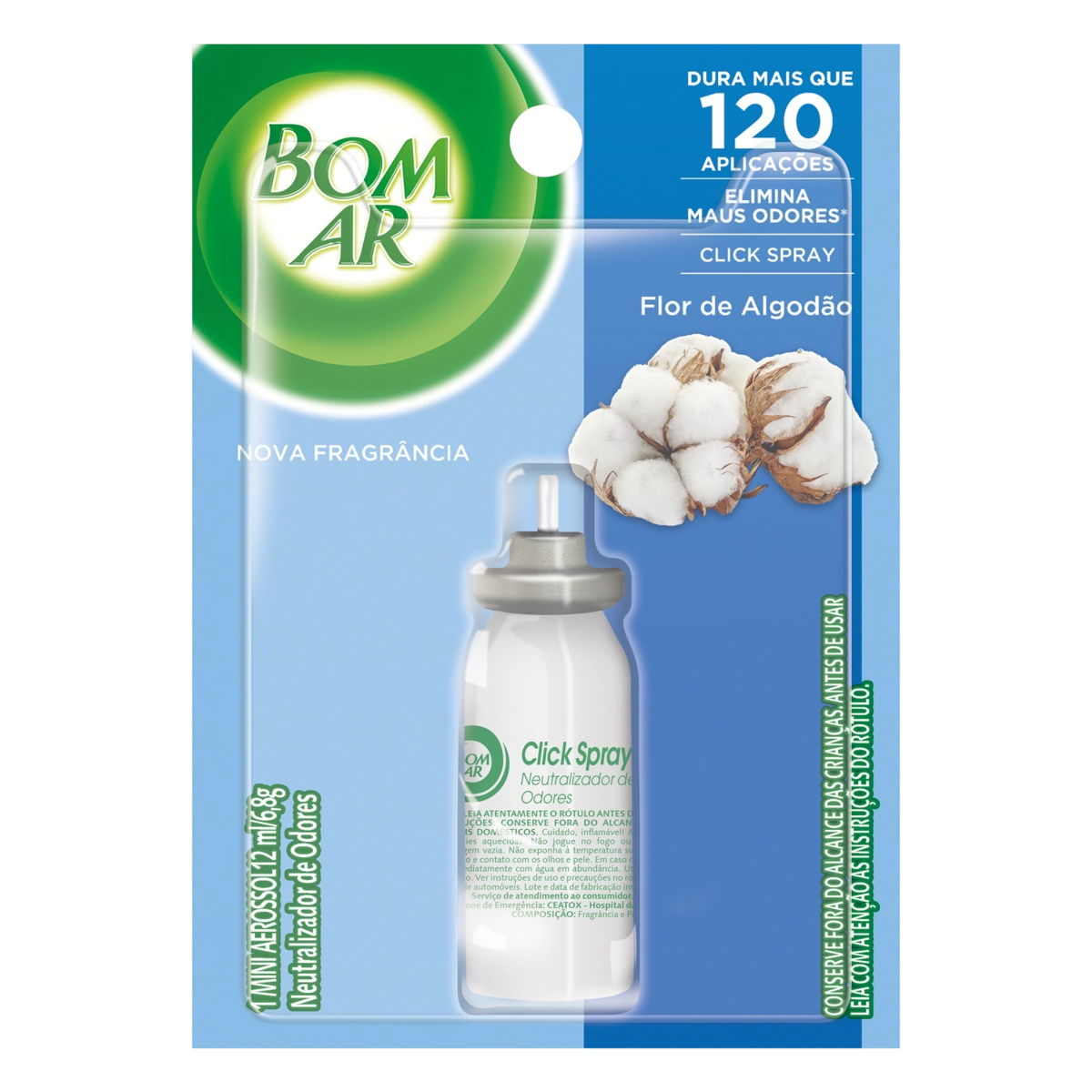 Bom Ar Click Spray Rf Cheir Limpeza