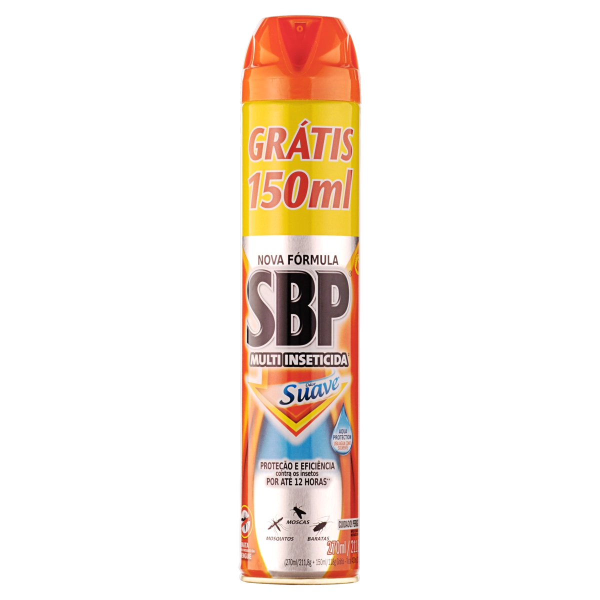 Multi Inseticida Aerossol Odor Suave Sbp Frasco 420ml Spray Grátis 150ml