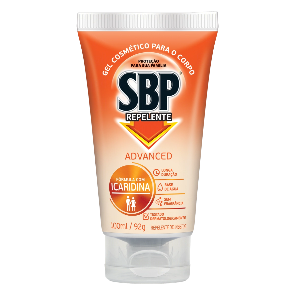 Repelente Gel Sem Fragrância Sbp Advanced Bisnaga 100ml
