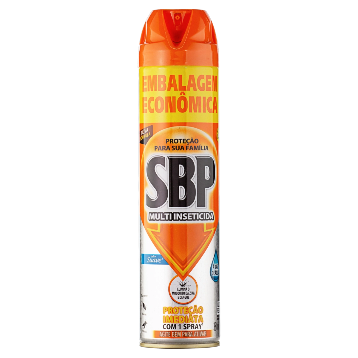 Multi Inseticida Aerossol Odor Suave Sbp Frasco 380ml Spray Embalagem Econômica