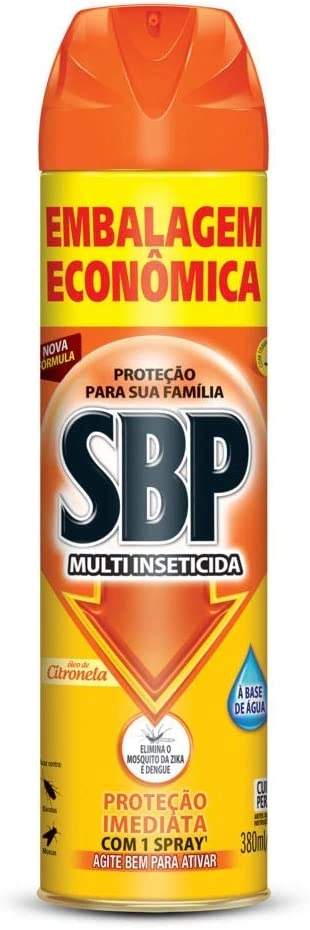 Multi Inseticida Aerossol óleo De Citronela Sbp Frasco 380ml Spray Embalagem Econômica