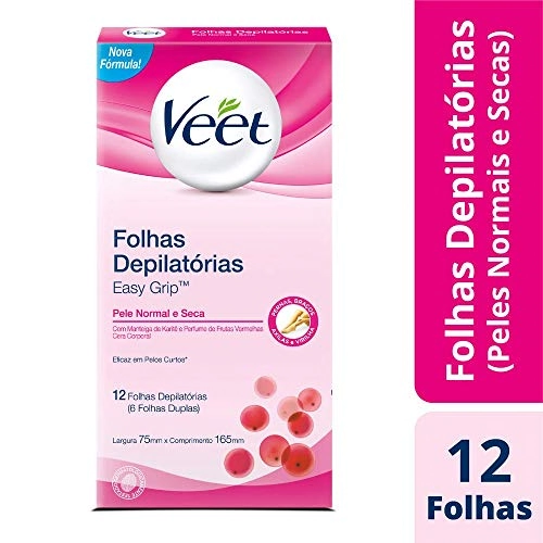 Folhas Para Depilação Pele Normal E Seca Veet 12 Unidades