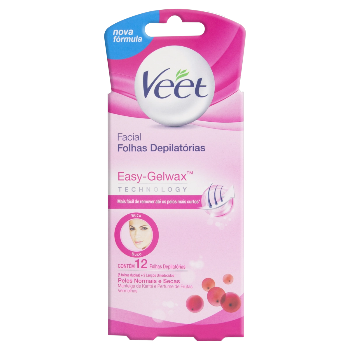 Folhas Para Depilação Buço Pele Normal E Seca Veet 12 Unidades