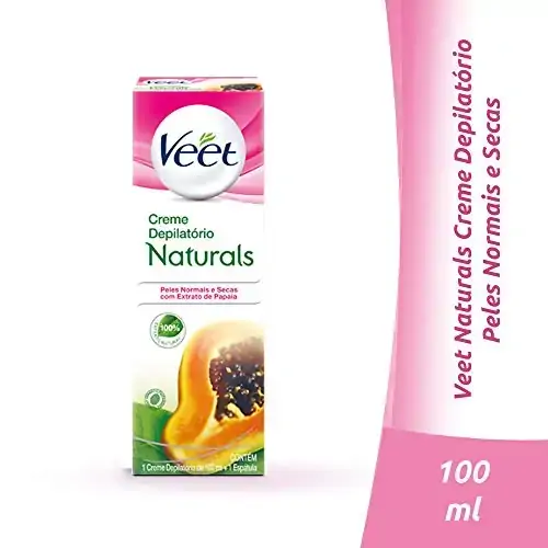 Creme Depilatório Pele Normal E Seca Veet Naturals Caixa 100ml