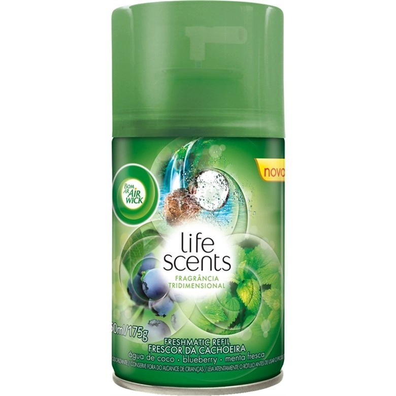 Desodorizador De Ar Automático Bom Ar 250ml Frescor Da Cachoeira Refil Unit
