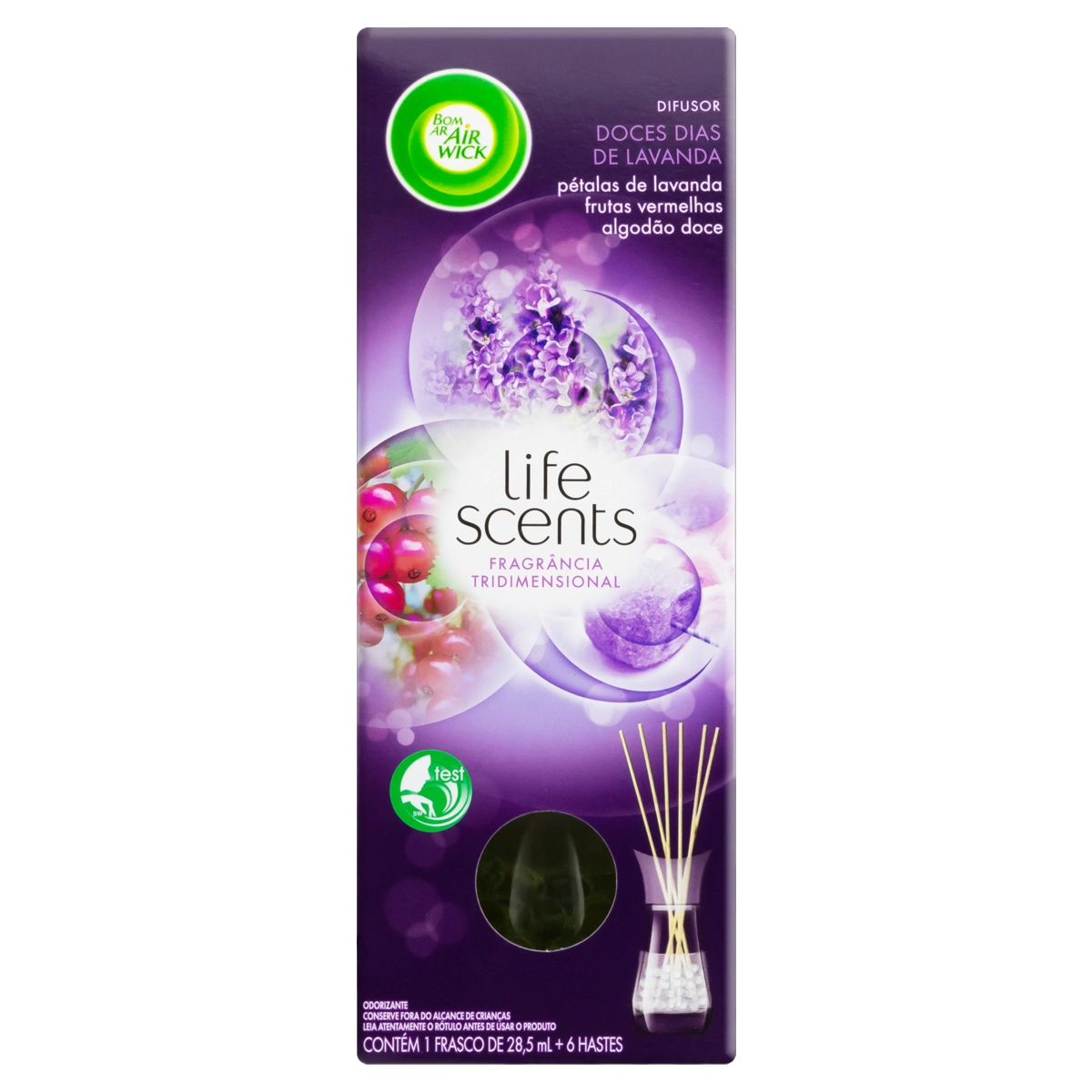Difusor De Ambiente Doces Dias De Lavanda Bom Ar Air Wick Life Scents Caixa 28,5ml