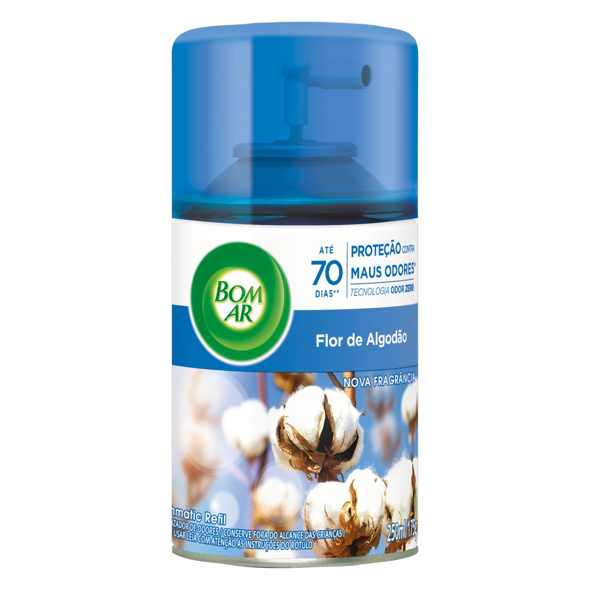 Neutralizador De Odores Flor De Algodão Freshmatic Bom Ar Frasco 250ml Spray Refil