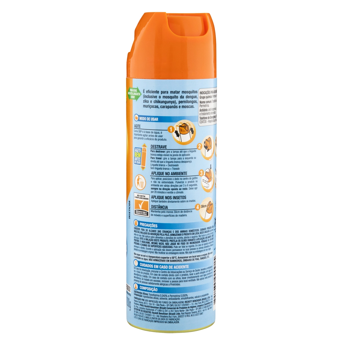 Inseticida Aerossol Anti Aedes Aegypti Sem Cheiro Sbp Noites Tranquilas Frasco 273ml Spray