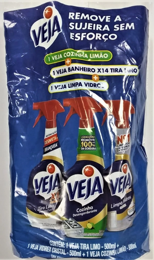 Kit Limp Sac Bn Coz Vidro Veja 500ml