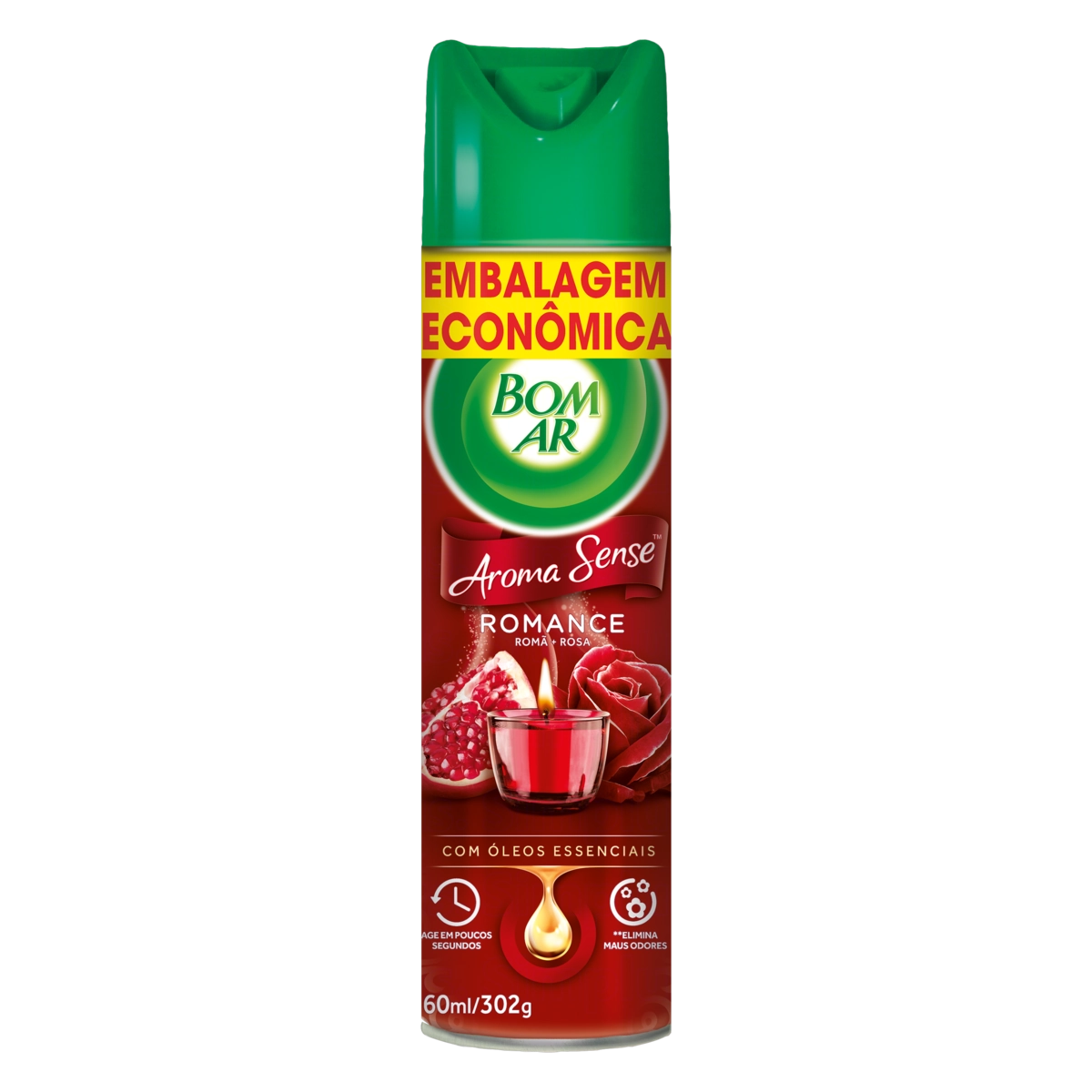 Neutralizador De Odores Romance Bom Ar Aroma Sense Frasco 360ml Spray Embalagem Econômica