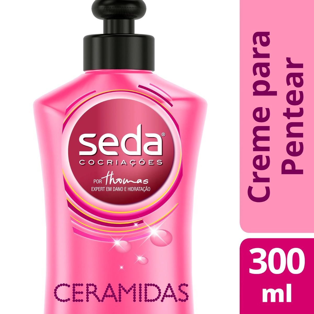 Creme Para Pentear Seda Cocriações Ceramidas Brilho Frasco 300ml