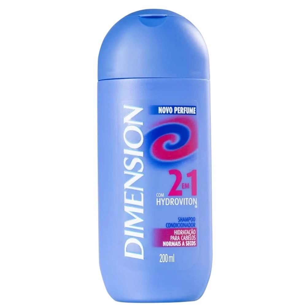 Shampoo 2 Em 1 Dimension Cabelos Normais A Secos Frasco 200ml
