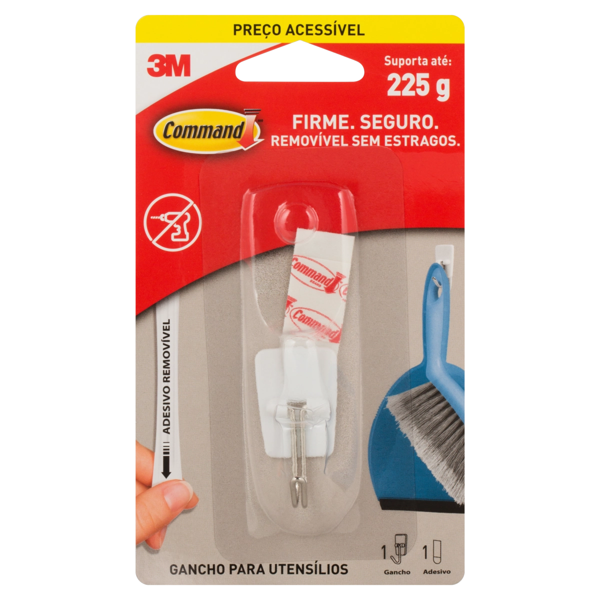 Gancho Para Utensílios Branco 225g Command