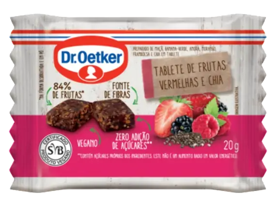 Snacks Frutas Oetker Tabl 60g Frutas Verm/chia