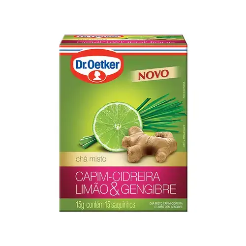 Cha Oetker Cidreira Limao E Gengibre C/15 Saq
