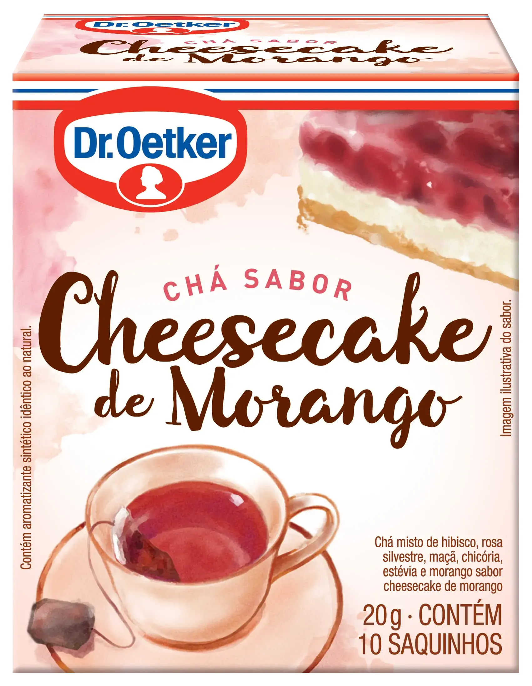 Cha Dr.oetker Misto 20g Cheesecake Morango C/10