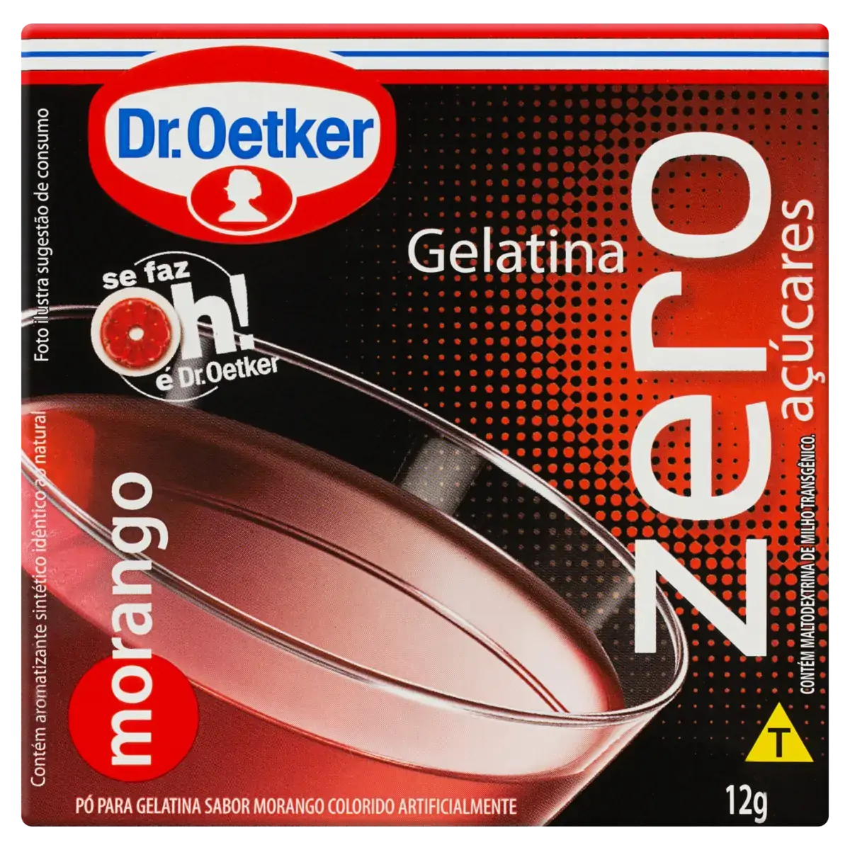 Gelatina Oetker Zero Morango