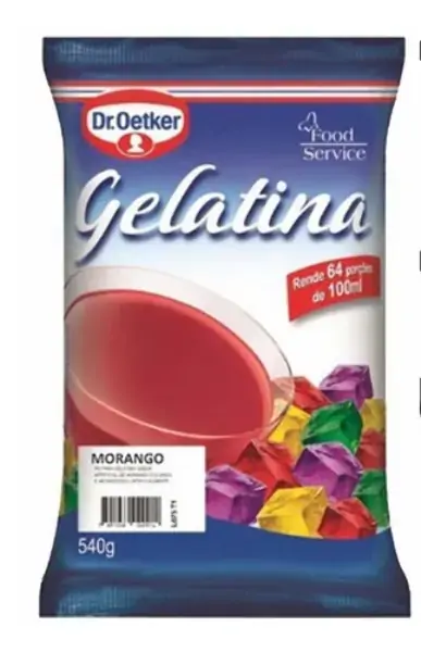 Gelatina Dr Oetker Morango