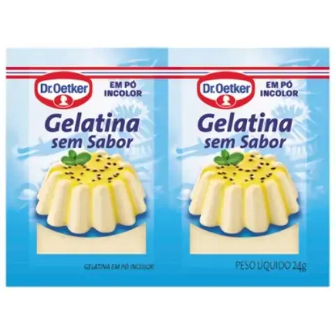 Gelatina Em Pó Sem Sabor Incolor Dr. Oetker 24g