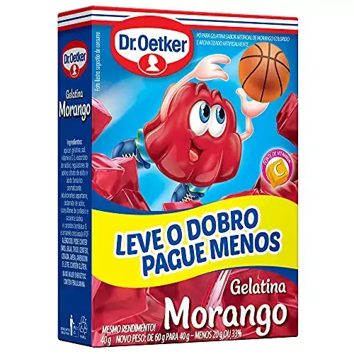 Gelatina Dr.oetker Economica De Morango 40g