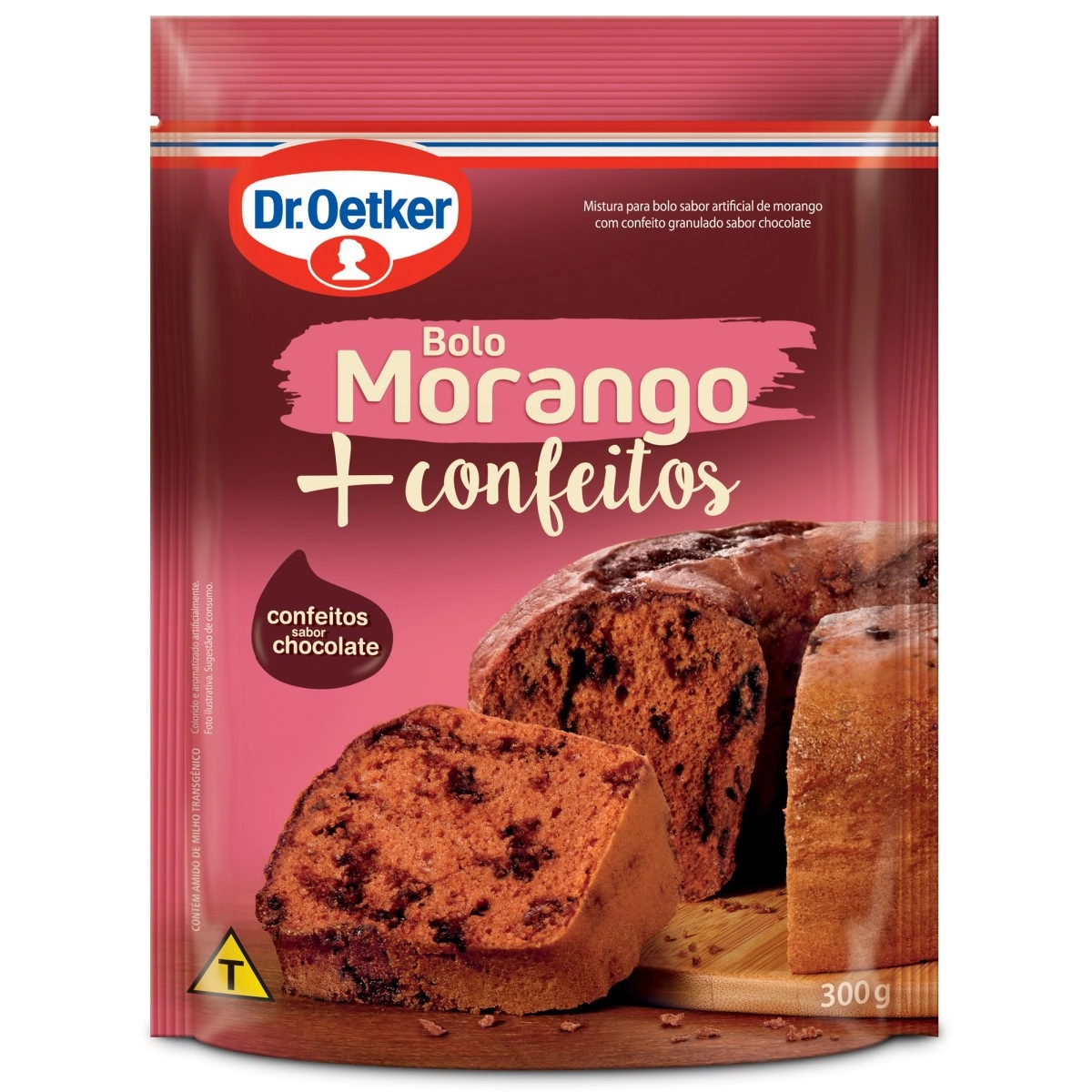 Mist.bolo Dr.oetker 300g Morango C/confeitos