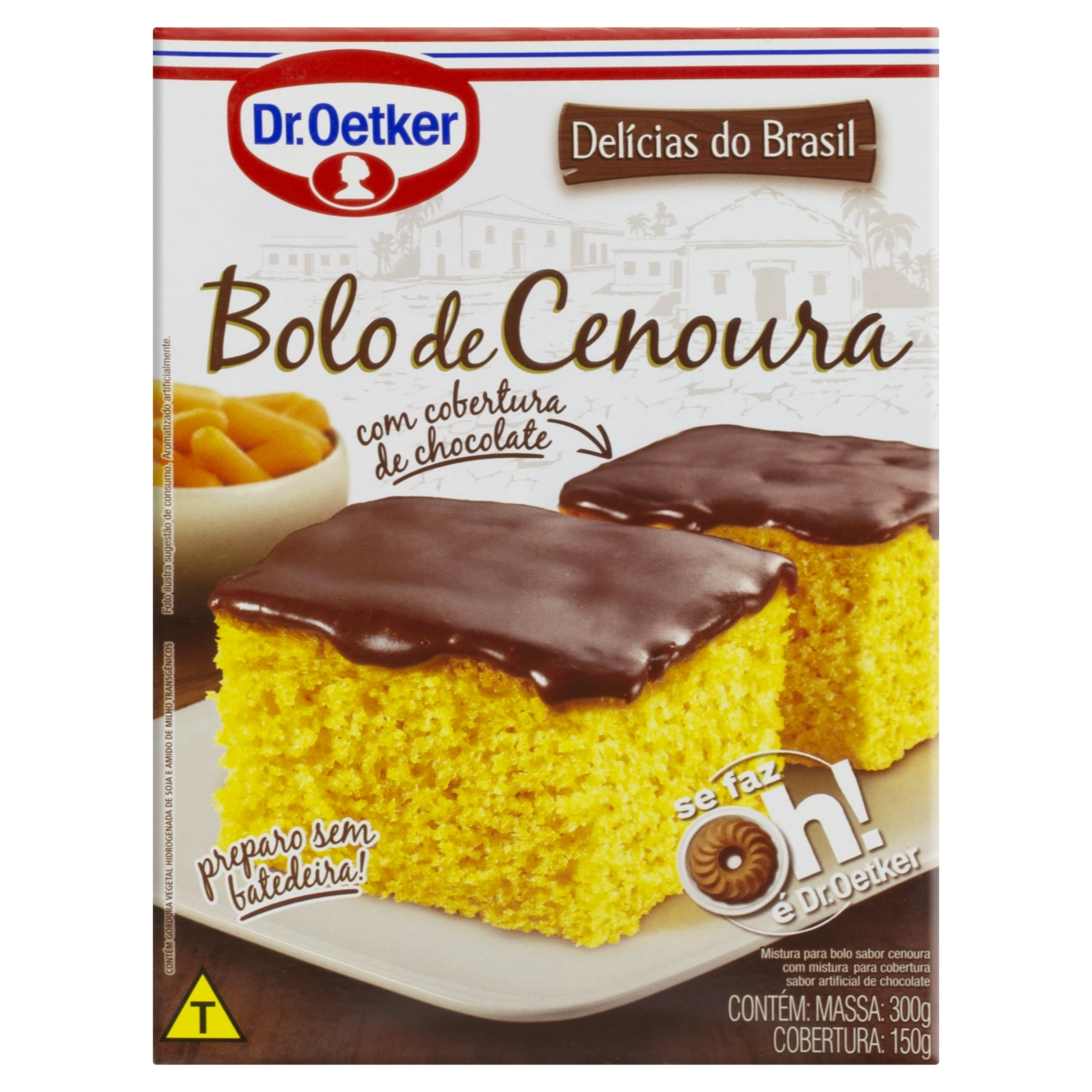 Mistura Para Bolo Cenoura Cobertura De Chocolate Dr. Oetker Delícias Do Brasil Caixa 450g