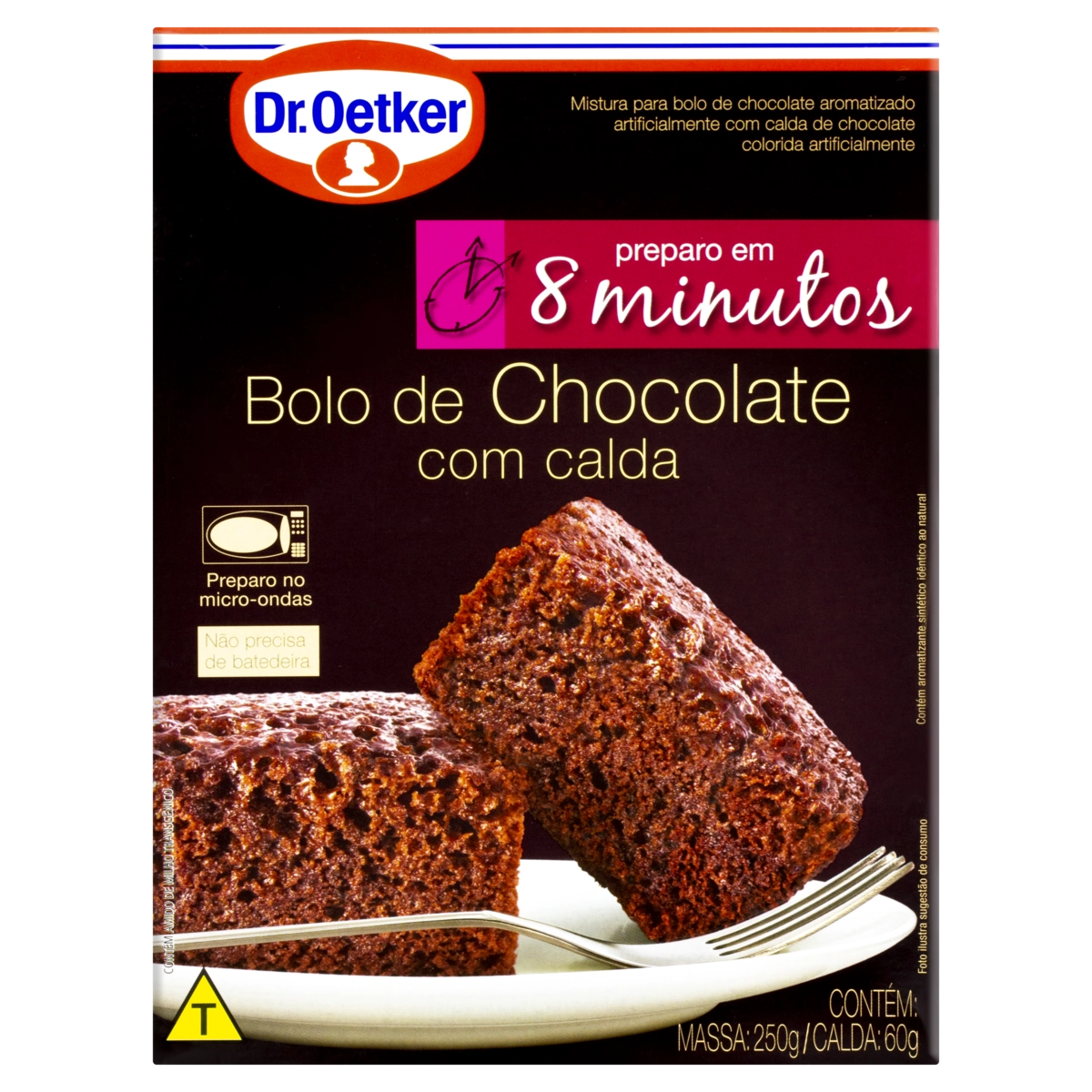 Mistura Para Bolo Chocolate Com Calda Dr. Oetker Caixa 310g