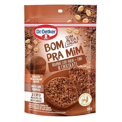 Mist.p/bolo Dr.oetker 50g Choc./aveia/chia Zero Acucar