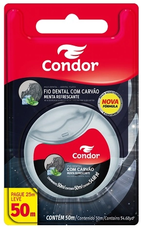 Fio Dental Condor Carvao Ativado 50m