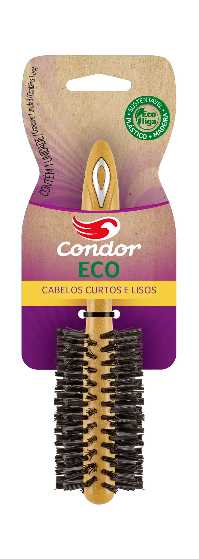 Escova Para Cabelo Curto E Liso Condor Eco