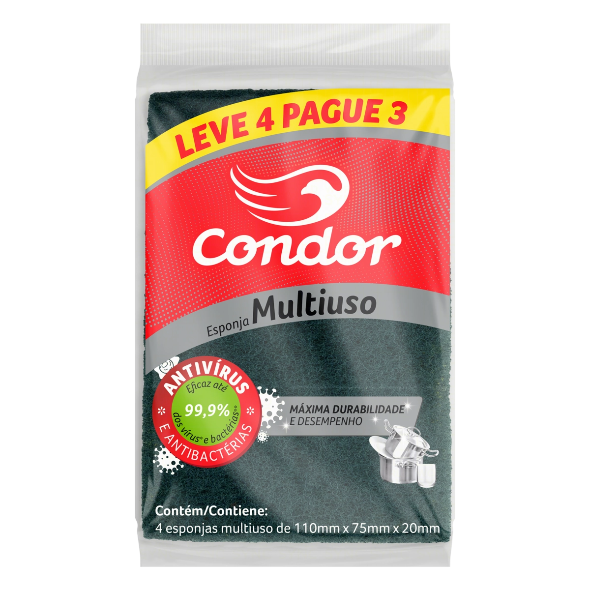 Esponja Multiuso Condor Leve 4 Pague 3 Unidades