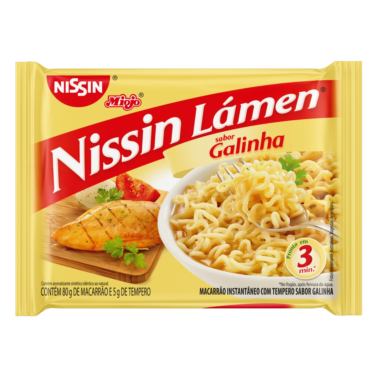 Macarrão Instantâneo Lámen Galinha Nissin Miojo Pacote 85g
