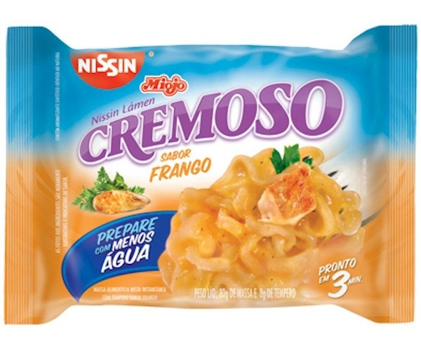 Macarrão Instantâneo Frango Nissin Miojo Cremoso Pacote 88g