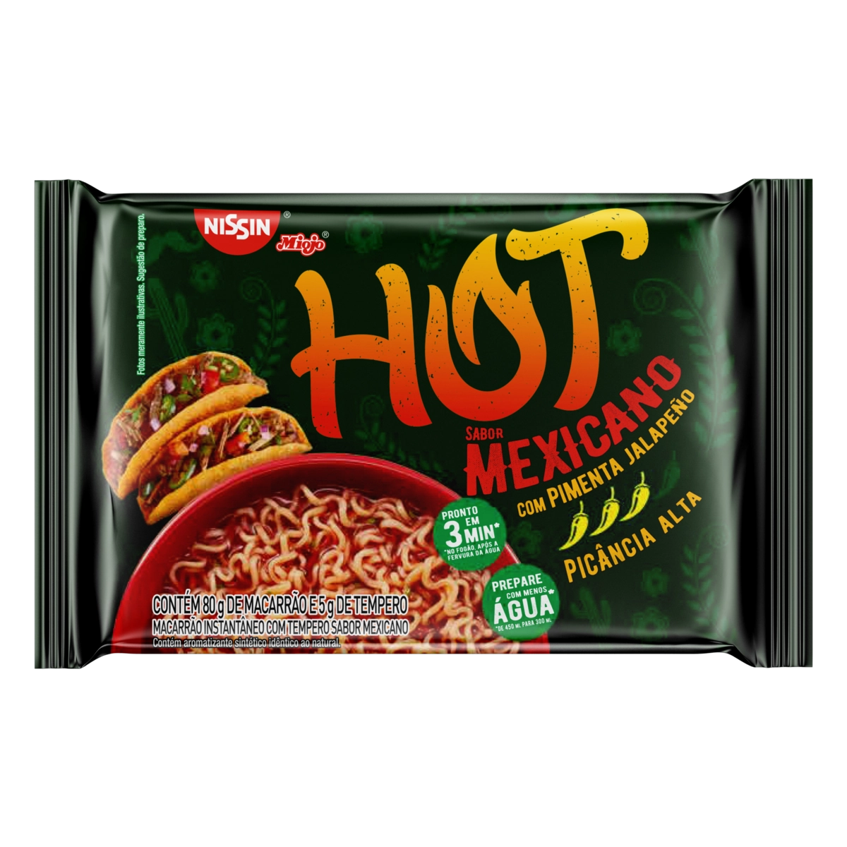 Macarrão Instantâneo Lámen Mexicano Nissin Miojo Hot Pacote 85g